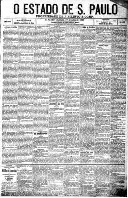 "A nossa vendêa", de Euclides da Cunha, 17/7/1897 - primeira coluna