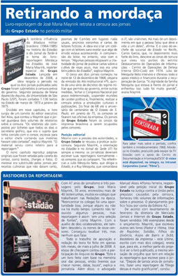 Estado lança o livro-reportagem Mordaça no Estadão