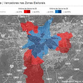 O 2º turno na capital paulista, zona a zona O 2º turno na capital paulista, zona a zona