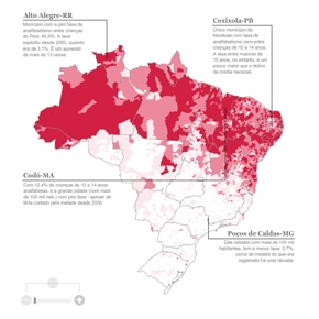 Mapa do analfabetismo no Brasil