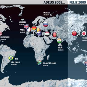 O réveillon no mundo O réveillon no mundo