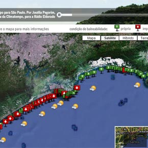 O tempo e a qualidade das praias do litoral paulista O tempo e a qualidade das praias do litoral paulista