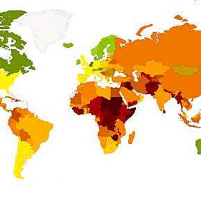Mapa do colapso econômico, social e institucional no mundo Mapa do colapso econômico, social e institucional no mundo