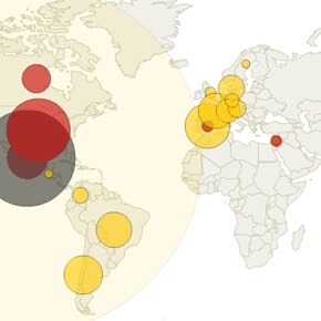 Mapa da gripe suína Mapa da gripe suína