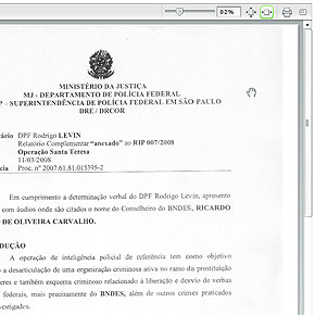 Operação Santa Tereza: o relatório da PF