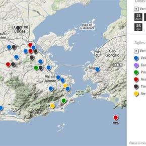 Mapa da violência no Rio de Janeiro Mapa da violência no Rio de Janeiro