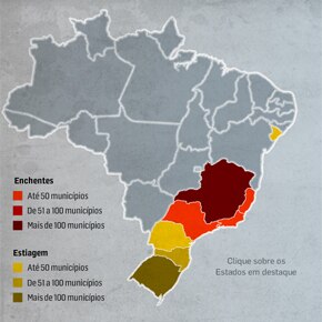 Chuvas e estiagem pelo Brasil