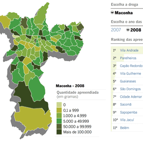 Mapa das drogas em São Paulo