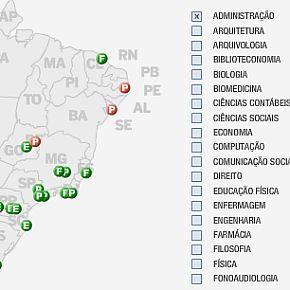 Mapa do ensino superior
