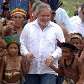 Presidente Lula durante visita à Terra Indígena Raposa Serra do Sol, em Roraima. 19/04/2010
