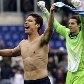 Hernanes, da Lazio, comemora gol marcado contra a Roma no clássico italiano Hernanes, da Lazio, comemora gol marcado contra a Roma no clássico italiano
