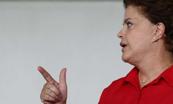 Dilma durante coletiva em Brasília nesta quarta-feira, 08.09.2010