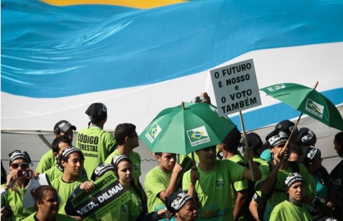 Protesto contra o Código Florestal em SP