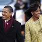 Barack Obama ao lado de Michelle no dia da posse