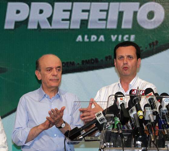Durante entrevista coletiva, prefeito reeleito de São Paulo, Gilberto Kassab (DEM), disse que ficará