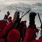 Alpinistas recriaram escalada histórica da montanha Jungfrau, na Suíça Alpinistas recriaram escalada histórica da montanha Jungfrau, na Suíça