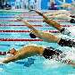 Nadadores disputam 4 X 100 metros livres nos Jogos Olímpicos da Juventude, em Cingapura