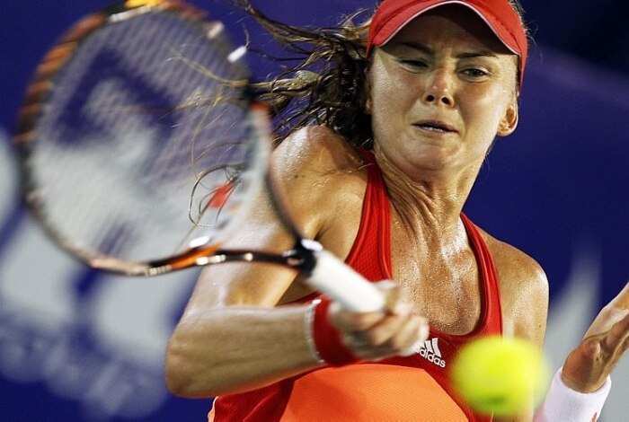 Daniela Hantuchova, da Eslováquia, em partida pelo Aberto de Pattaya, na Tailândia
