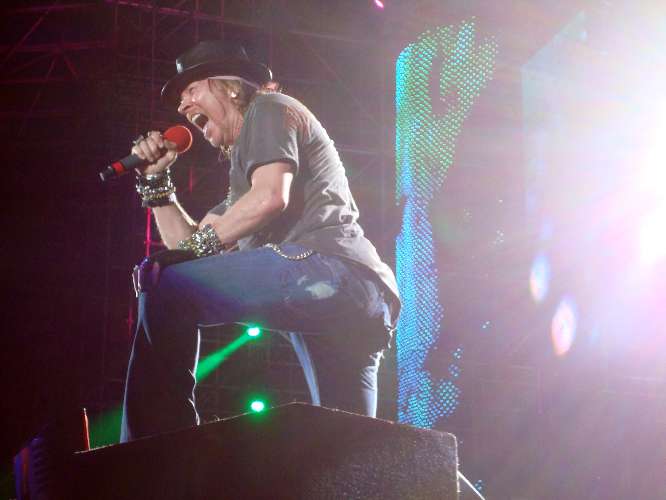 Axl do Guns n Roses, no primeiro Show Brasileiro da turne Chinese Democracy em Brasília. 08/03/2010