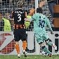 Messi prepara o chute onde fará o gol do Barcelona no 1 a 0 sobre o Shakhtar, pela Liga dos Campeões