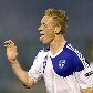 Jogadores da Finlândia comemoram vitória sobre San Marino, por 1 a 0
