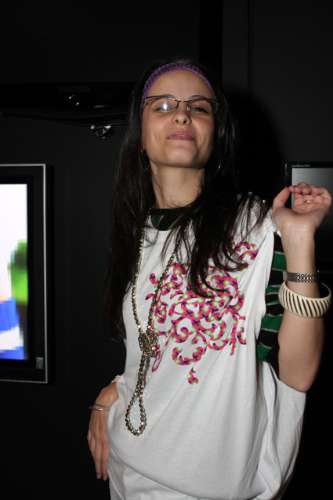 Mel Naviks no Lounge do Grupo Estado, na São Paulo Fashion Week