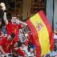 Seleção Espanhola desfila pelas ruas de Madri com a conquista nas mãos