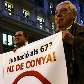 Aposentados protestam contra planos do governo de prolongar o tempo de trabalho em Barcelona