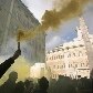 Em Roma, estudantes protestaram em frente à sede do Parlamento italiano