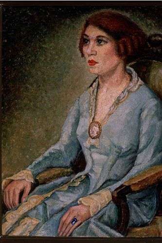 Dama de Azul (1925), de Anita Malfatti. Exposição 