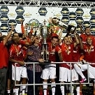 Esportes - No Rio Grande do Sul, o Internacional venceu os dois turnos do campeonato e garantiu sua 42.ª taça estadual sem a necessidade de uma final - Foto: Alexandre Lops/Divulgação
