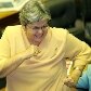 Em 23/03/2006, a deputada Angela Guadagnin comemora absolvição de colega no escândalo do Mensalão