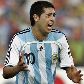 O meia Riquelme, da seleção argentina, reclama durante final da Copa América, contra o Brasil