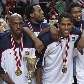 EUA celebram o título de campeões do Mundial de Basquete contra a Turquia
