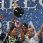 André Santos, William e Alessandro com a taça da Série B