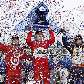 Scott Dixon, Ryan Briscoe e Mario Moraes, o pódio do GP de Chicago de F-Indy