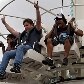 Brinquedo que simula queda livre é uma das atrações radicais da Cidade do Rock
