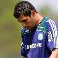 Diego Souza, do Palmeiras, aparenta cansaço durante treino em Atibaia Diego Souza, do Palmeiras, aparenta cansaço durante treino em Atibaia