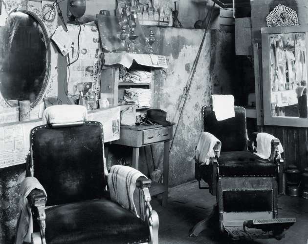 Barbearia de Atlanta, foto tirada em 1936 por Walker Evans
