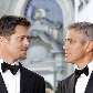 Brad Pitt e Clooney na première de 