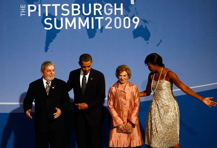 Barack e Michelle Obama receberam Lula e Marisa em Pittsburgh para o encontro do G20