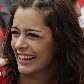 Modelo paraguaia, Larissa Riquelme, durante o jogo entre Paraguai e Japão, em Assunção