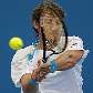Ferrero executa um backhand em Brisbane Ferrero executa um backhand em Brisbane
