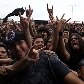 A onda preta se estende paciente e pacificamente por toda a Cidade do Rock A onda preta se estende paciente e pacificamente por toda a Cidade do Rock