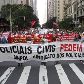 Policiais, servidores da saúde e da educação realizam manifestação no centro do Rio Policiais, servidores da saúde e da educação realizam manifestação no centro do Rio