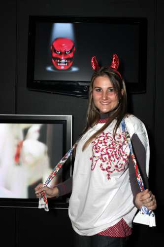 Ninna Dadasio no Lounge do Grupo Estado, na São Paulo Fashion Week