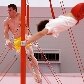 Ginastas Arthur Zanetti e Diego Hypólito treinam no Greenwich Olympic Park para os Jogos de Londres