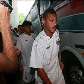 Neymar desce do ônibus antes do jogo entre Palmeiras e Santos