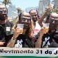 Moradores do Rio usam máscaras para homenagear o STF Moradores do Rio usam máscaras para homenagear o STF