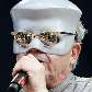 Performance de Mark Mothersbaugh do Devo no quinto Lollapalooza no Grant Park em Chicago Performance de Mark Mothersbaugh do Devo no quinto Lollapalooza no Grant Park em Chicago